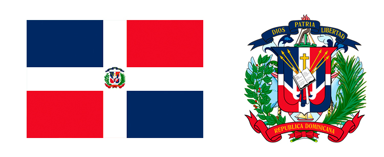 Флаг и герб Доминиканской республики