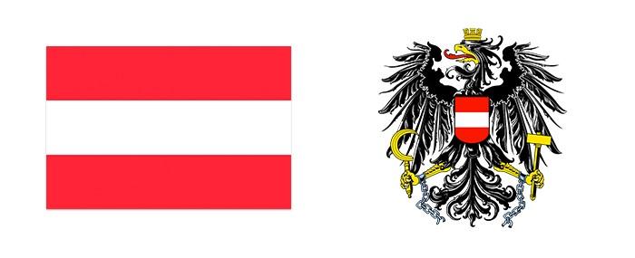 Флаг и герб Австрии