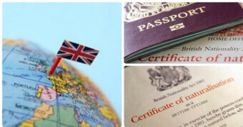 Британский флаг и паспорт