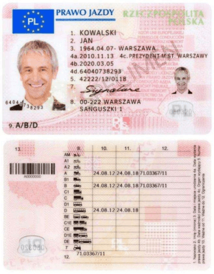 Европейское водительское удостоверение