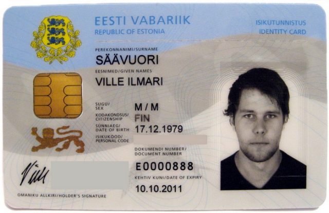 Эстонская ID-карта.