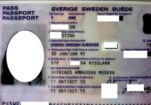 Шведский паспорт.
