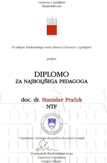 диплом Словенского университета