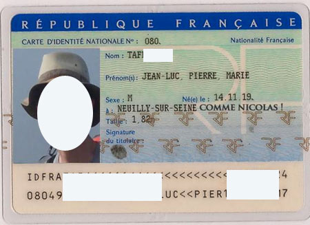 удостоверение француза