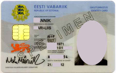 эстонское удостоверение личности
