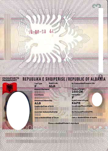 паспорт гражданина Албании