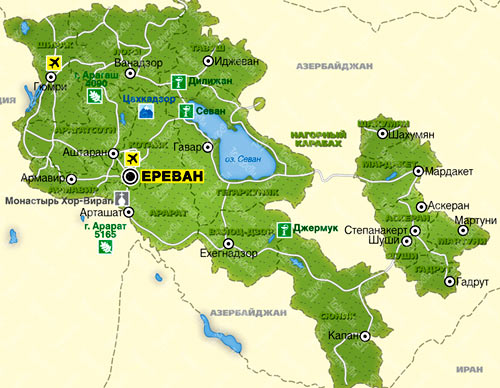 карта армении 
