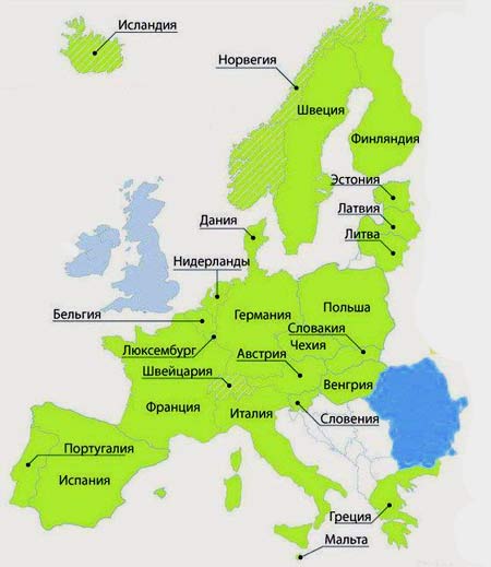 карта шенгена 